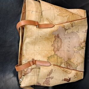 Authentic Alviero Martini a1 Tote Bag 14 X12x6 Inches